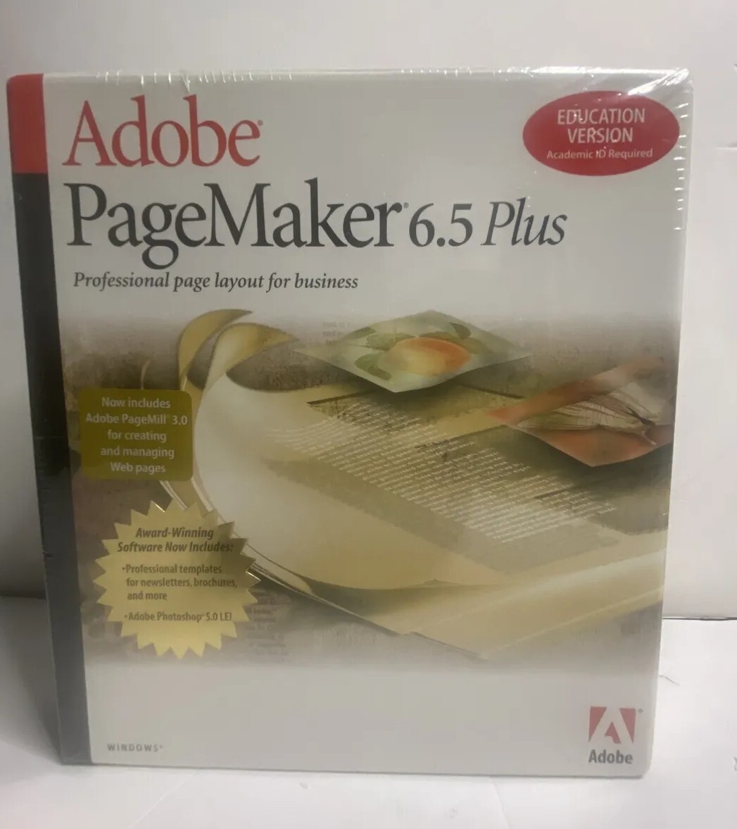 Adobe PageMaker 6.5 Education Version for Windows NEW SEALED