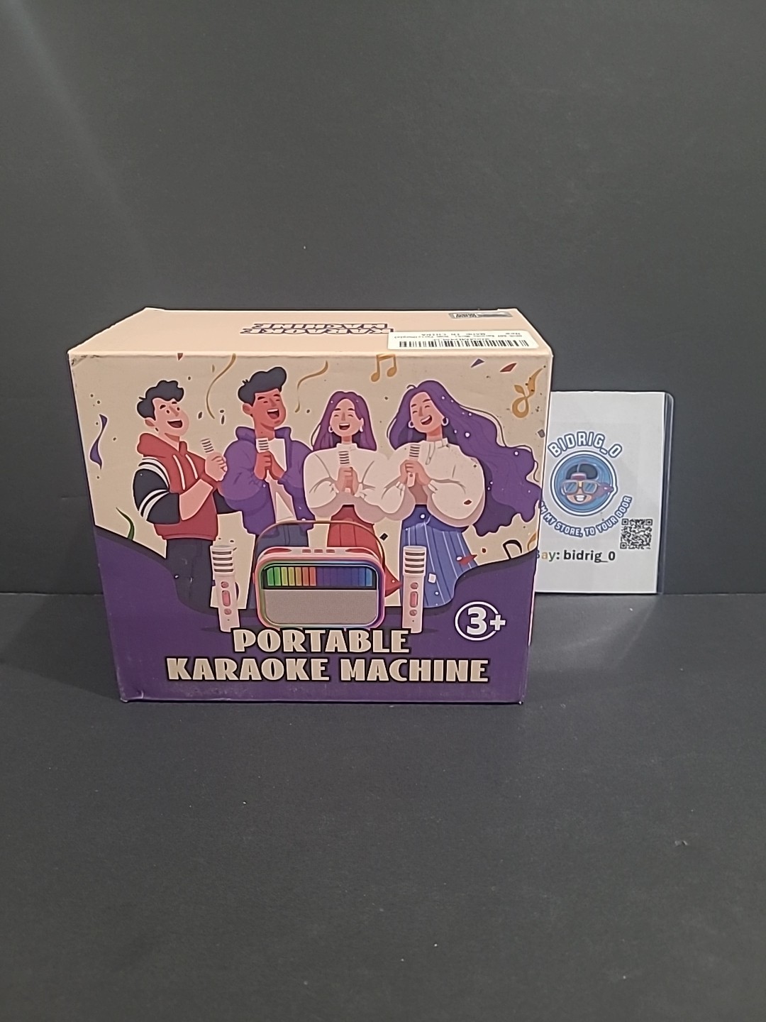 Portable Karaoke System K67, Portable Purple/Pink with Microphone