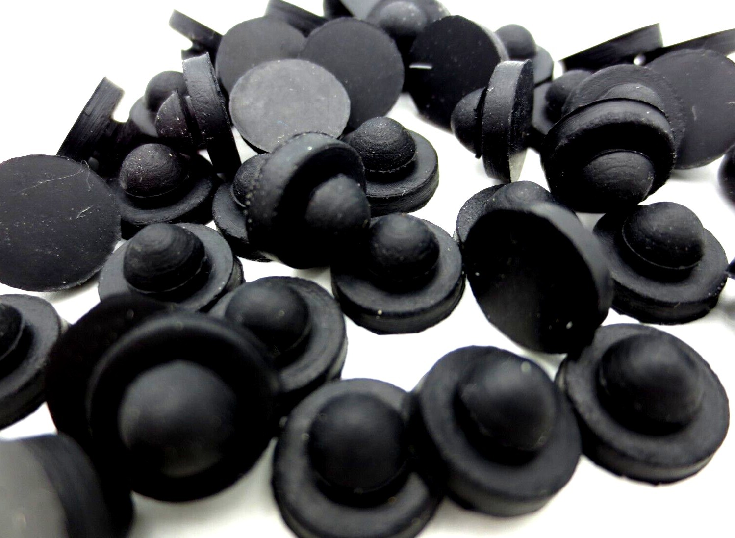 Rubber Push-In Stem Pad Bumper Fit 1/8" Hole, 1/32" Thick Panel, Free Shipping!