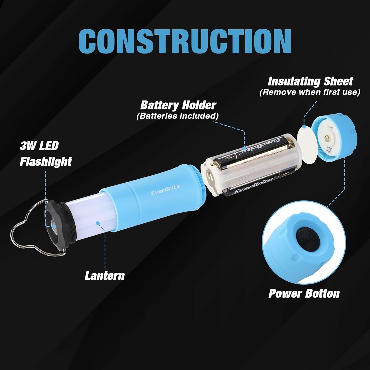 Portable 2 in 1 LED Telescopic Camping Lantern