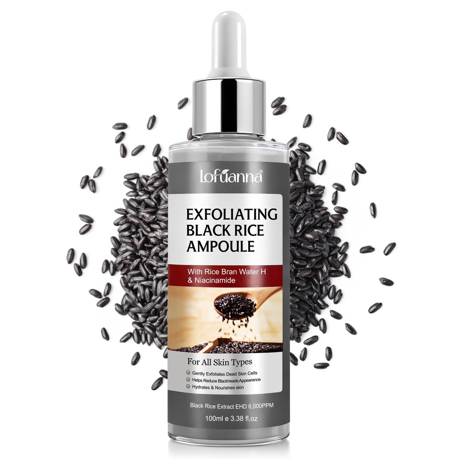 Black Rice Exfoliant, Peel Shot Glow 3.38 Fl Oz (Pack of 1),