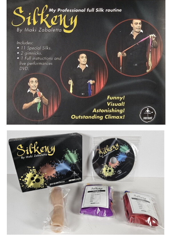 "ORIGINAL" SILKENY  - 11 SPECIAL SILKS - PLUS 2 GIMMICKS & DVD - By VERNET