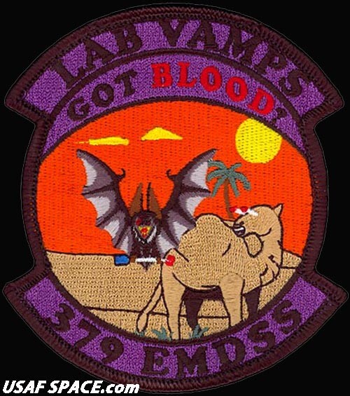 USAF 379th EXPEDITIONARY MEDICAL SUPPORT SQUADRON - LAB VAMPS - ORIGINAL PATCH