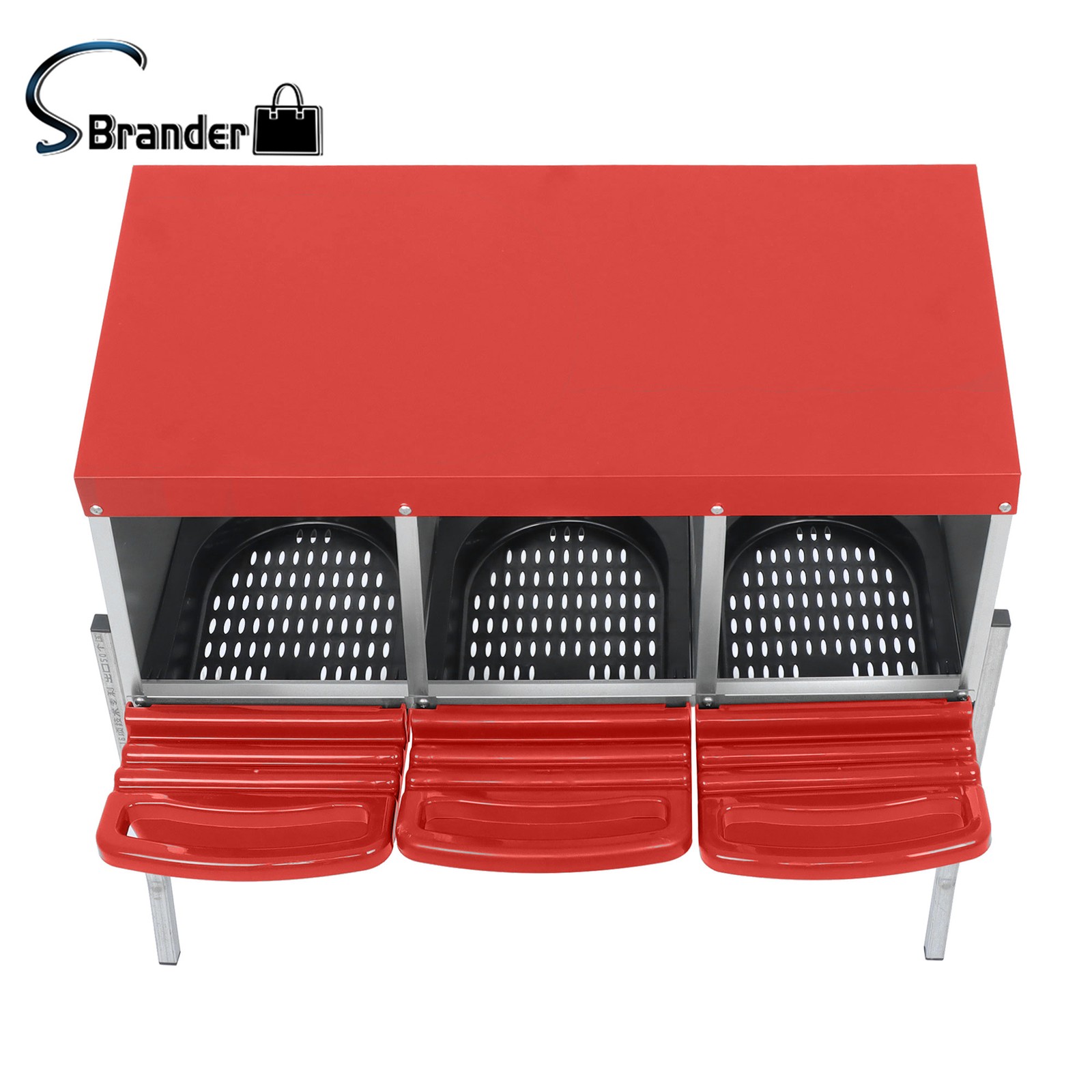 High Quality Chicken Nesting Boxes 3 Holes With Metal Legs Roll Out Nesting Box