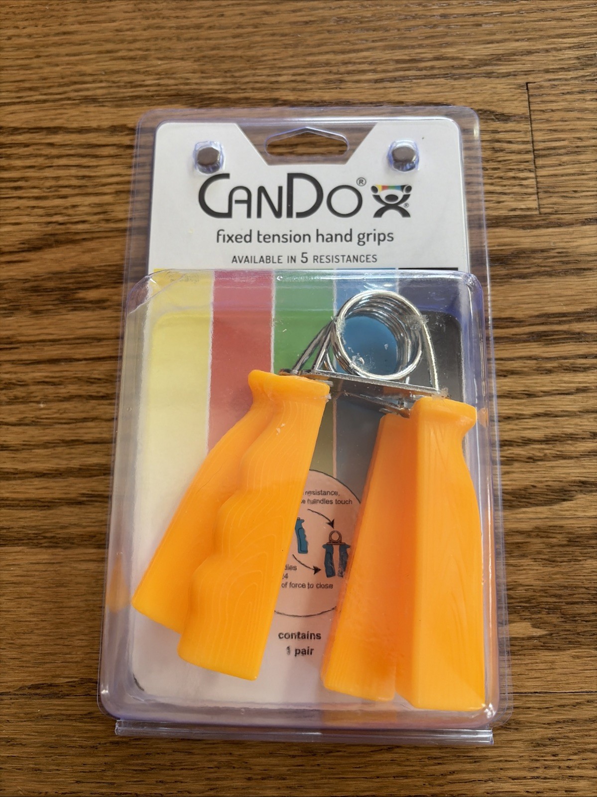 CanDo Hand Grip Exerciser Pair Yellow, X-Light - 3 lb