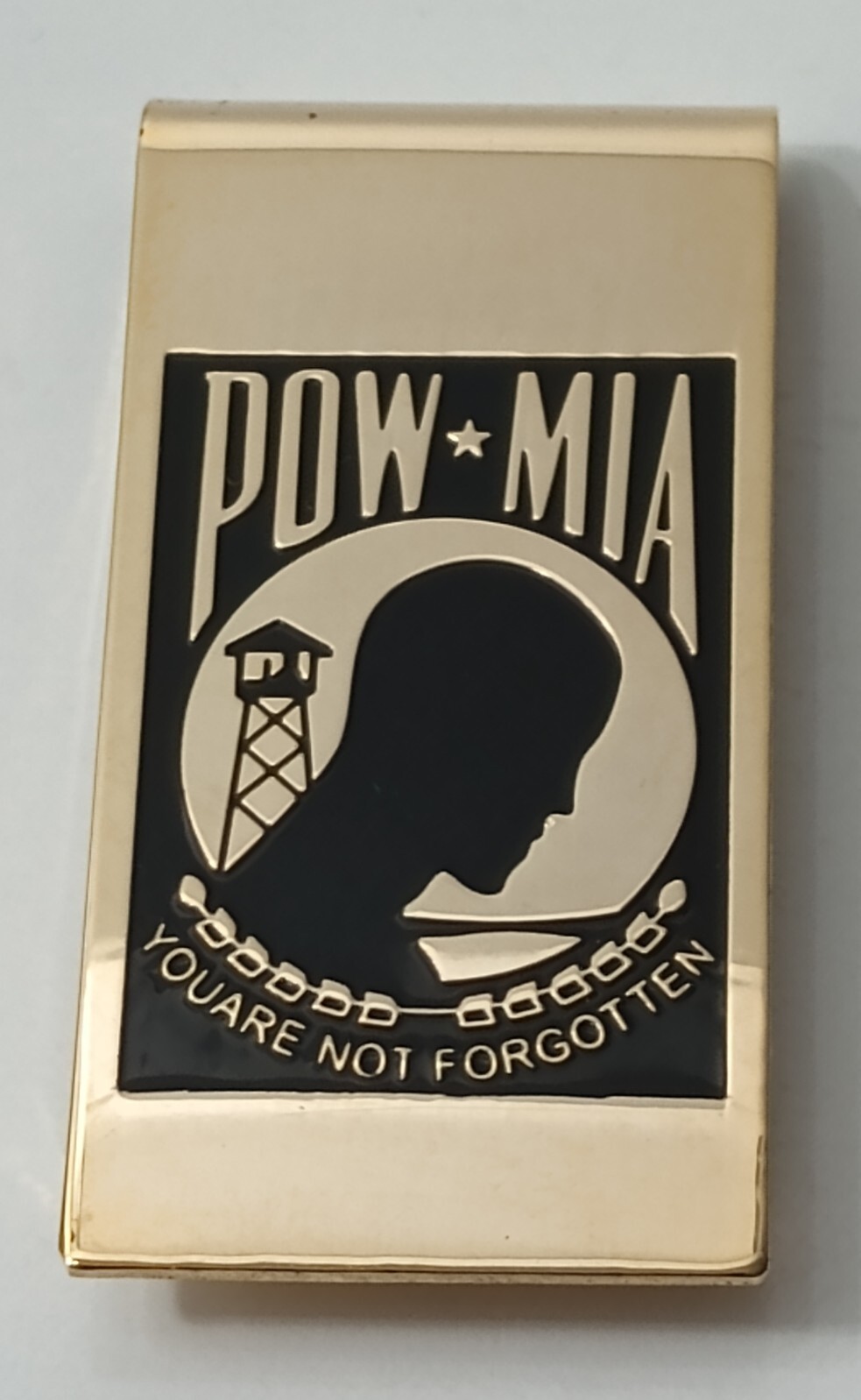 POA MIA Gold Money Clip You Are Not Forgotten