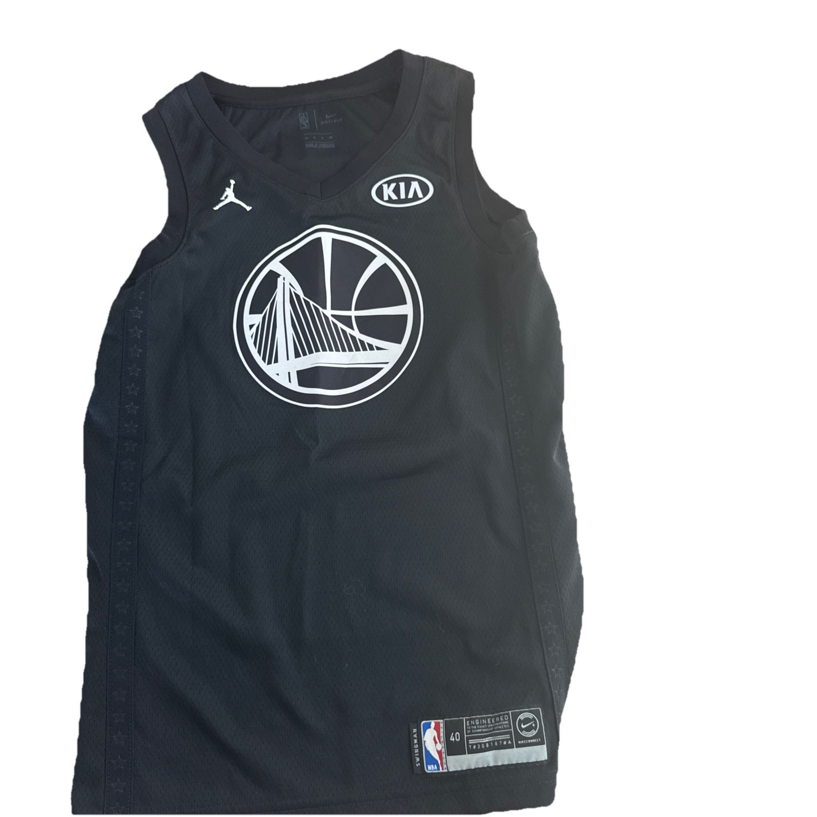 Nike Air Jordan Men's CURRY Warriors All-Star Edition Swingman Jersey, Black,S-M