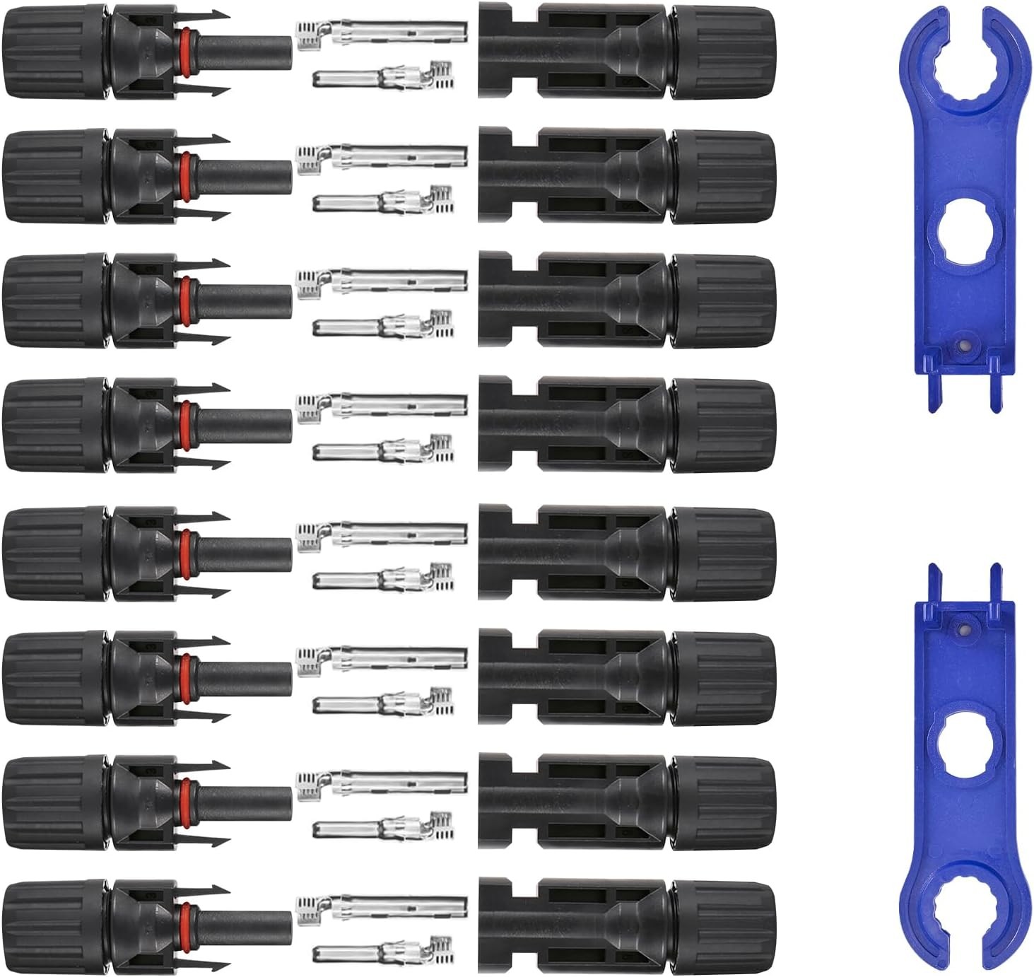 8 Pairs Solar Connectors, Male/Female Waterproof IP67, MC4 1000V 30A, Solar...