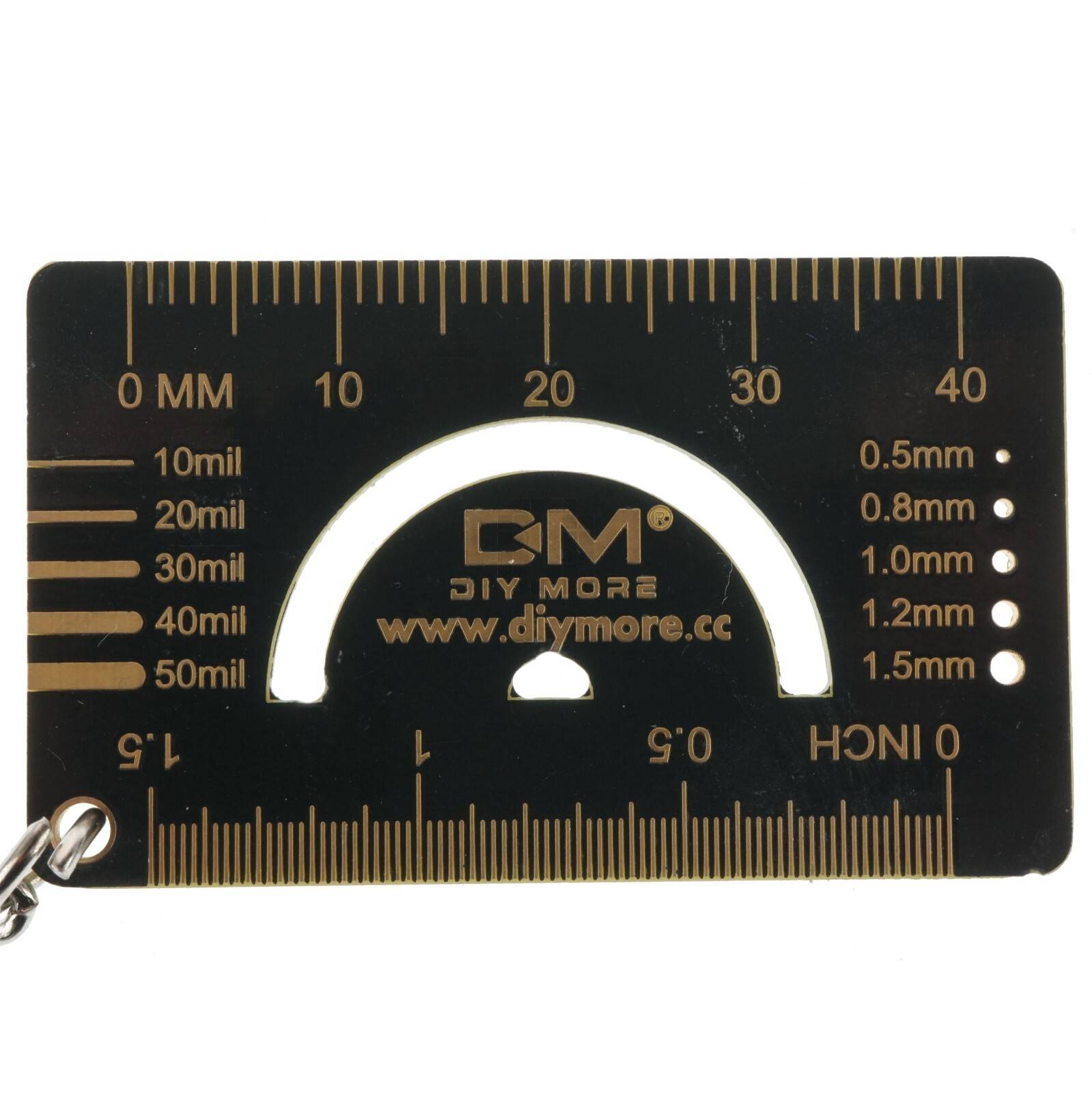 DIY More 020111 Keychain Printed Circuit Board PCB Ruler Surface Mount Angle