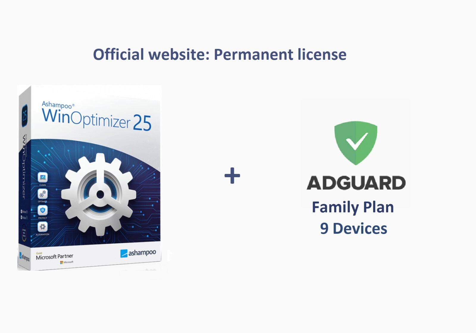 WinOptimizer 25 And Adguard Family Plan Lifetime for Windows up to 9 Devices.