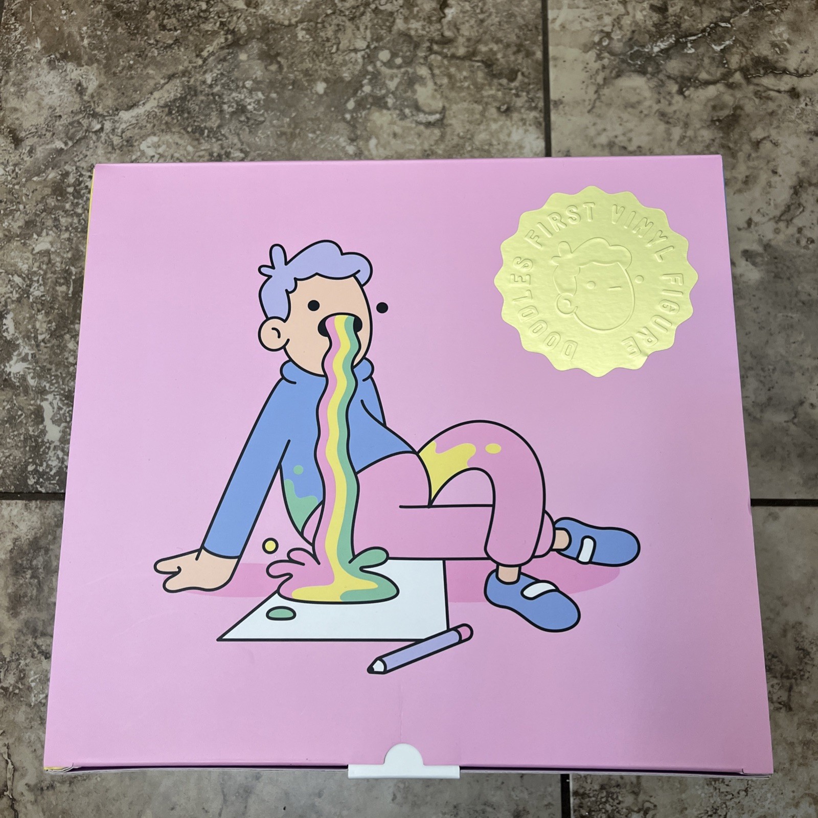 DOODLES Iridescent Mascot Figure Sculpture Limited Edition Vinyl Burnt Toast NEW