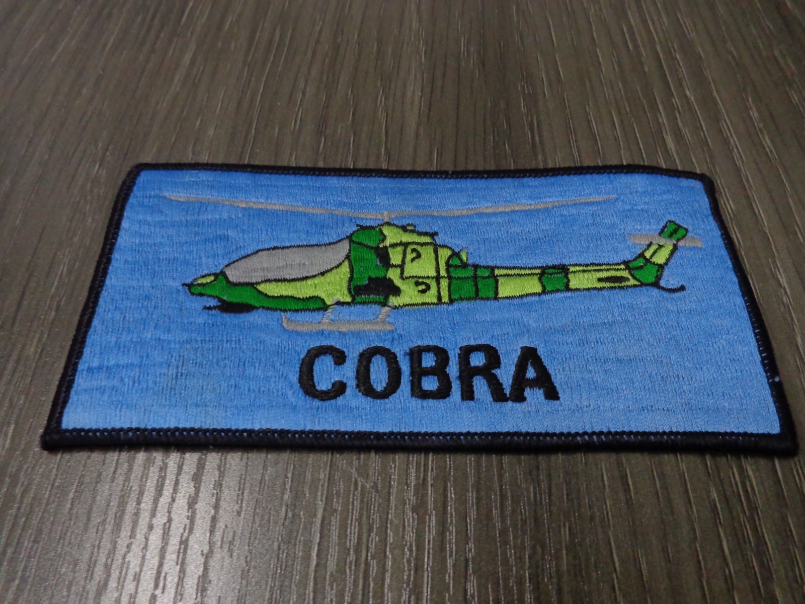 USMC VINTAGE Cobra Helicopter Embroidered Iron On Patch - Military Chopper  USED