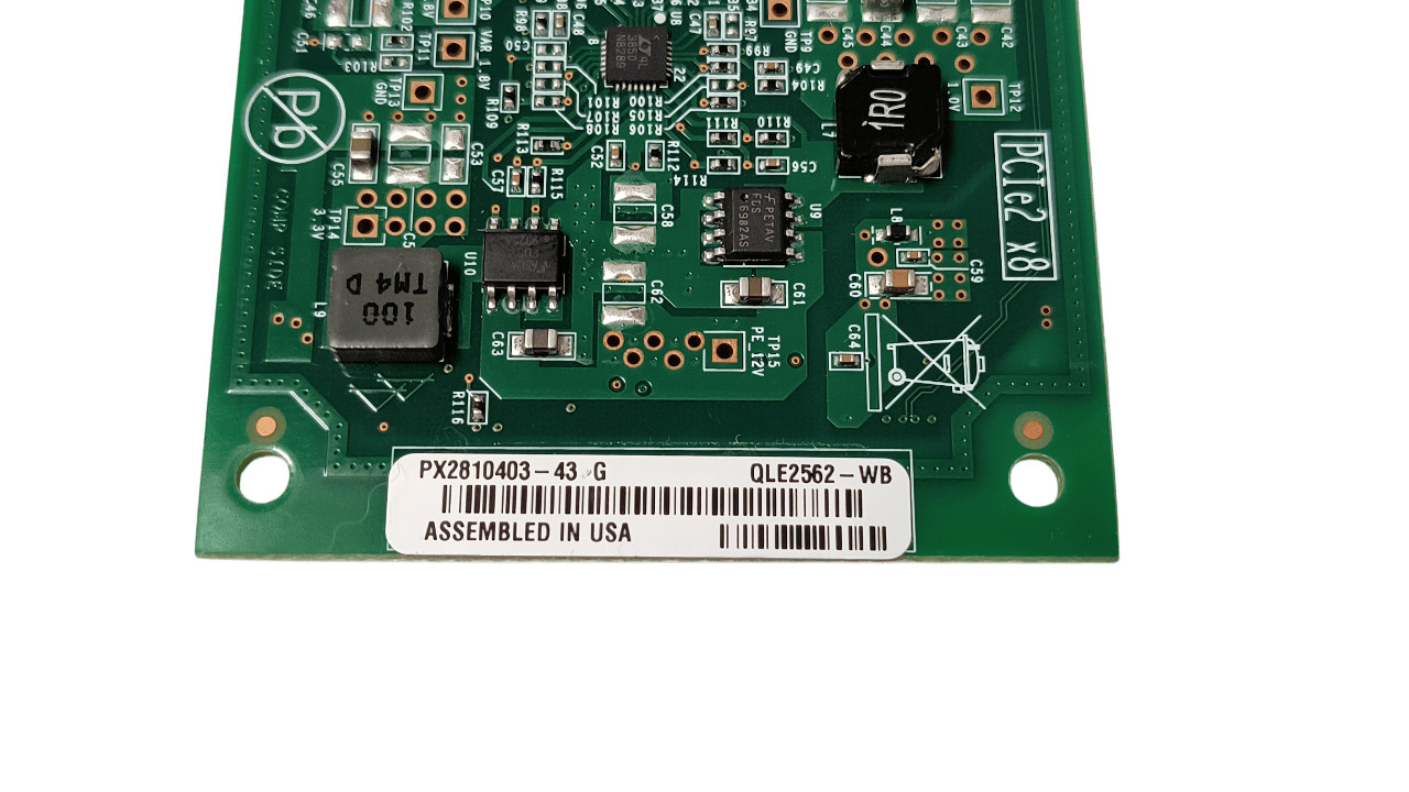 Qlogic QLE2562-WB PX2810403-43 8GB Dual Port FC HBA W/ SAS Expander No SFP