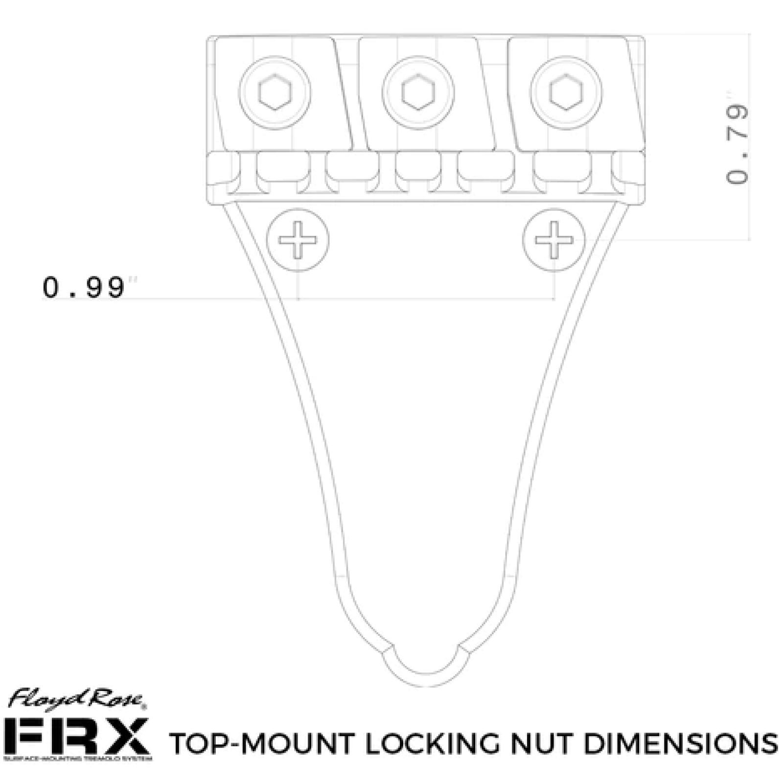 Floyd Rose FRXTMNSBP FRX Top Mount Locking Nut, Satin Black