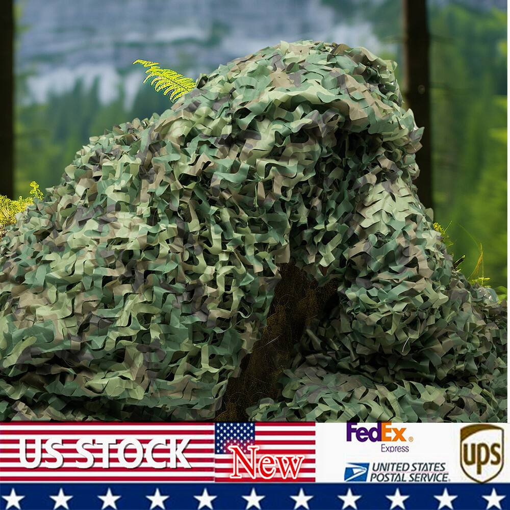 Camouflage Netting 26 X 26 Ft Camo Net Woodland Net For Military Camping Hunting