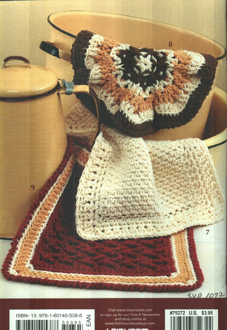 ALL WASHED UP 9 DISHCLOTHS KITCHEN DECOR DIGEST SIZE CROCHET PATTERN BOOK