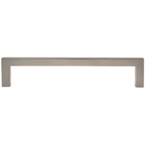 Contemporary Square Cabinet Pull, 160 Millimeters, Zinc Base Material, Satin Nic