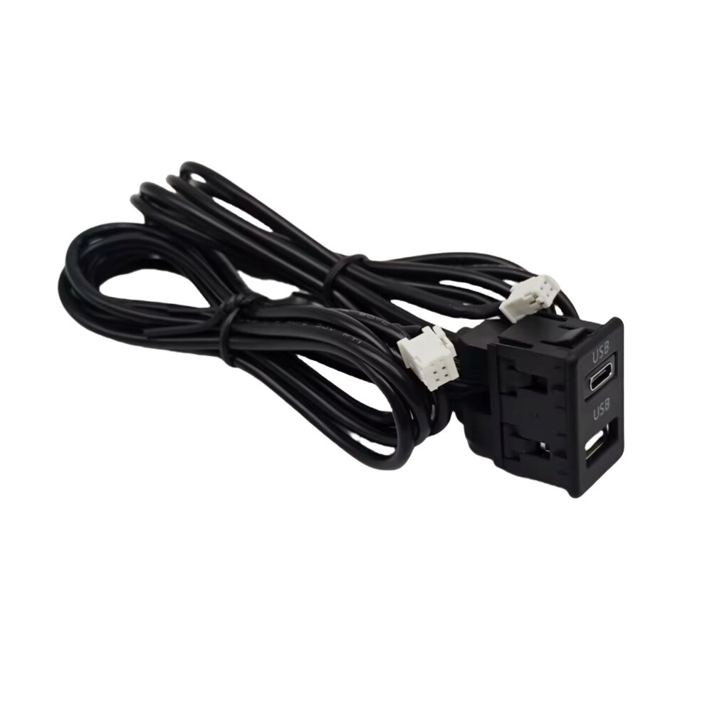Dash Flush Mount 1.45M Panel Dual USB Extension Cable Adapter Car Accessories