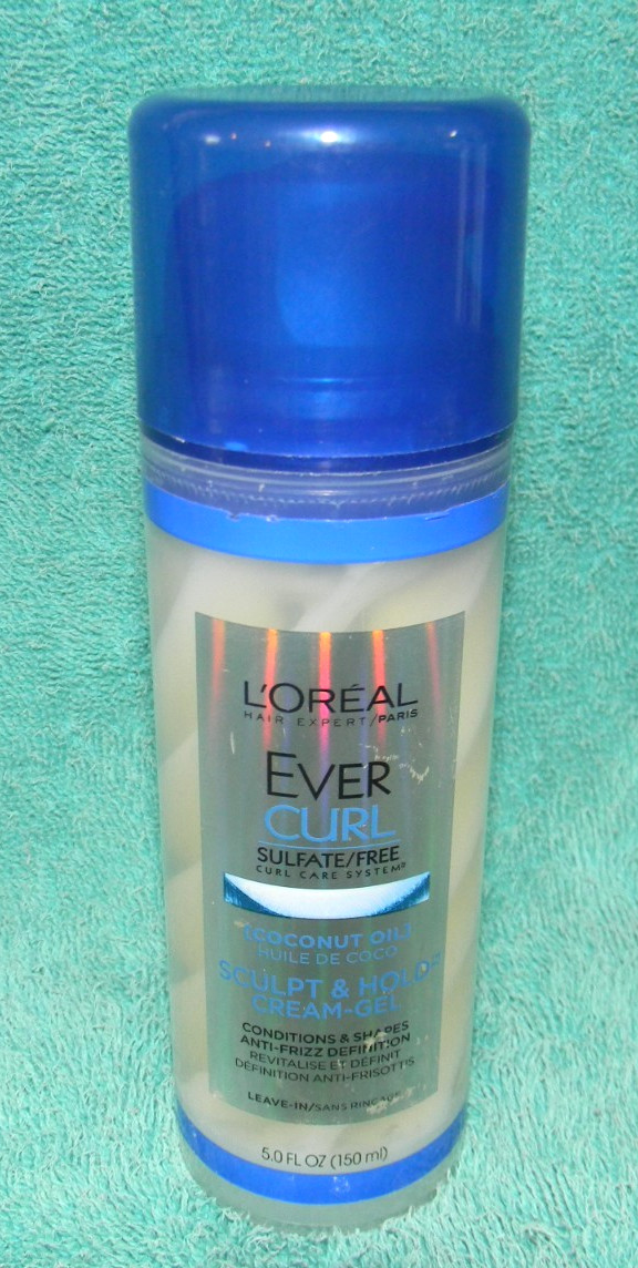 L'Oreal Hair Expert Paris Ever Curl Sulfate Free Sculpt & Hold Cream Gel 5 oz