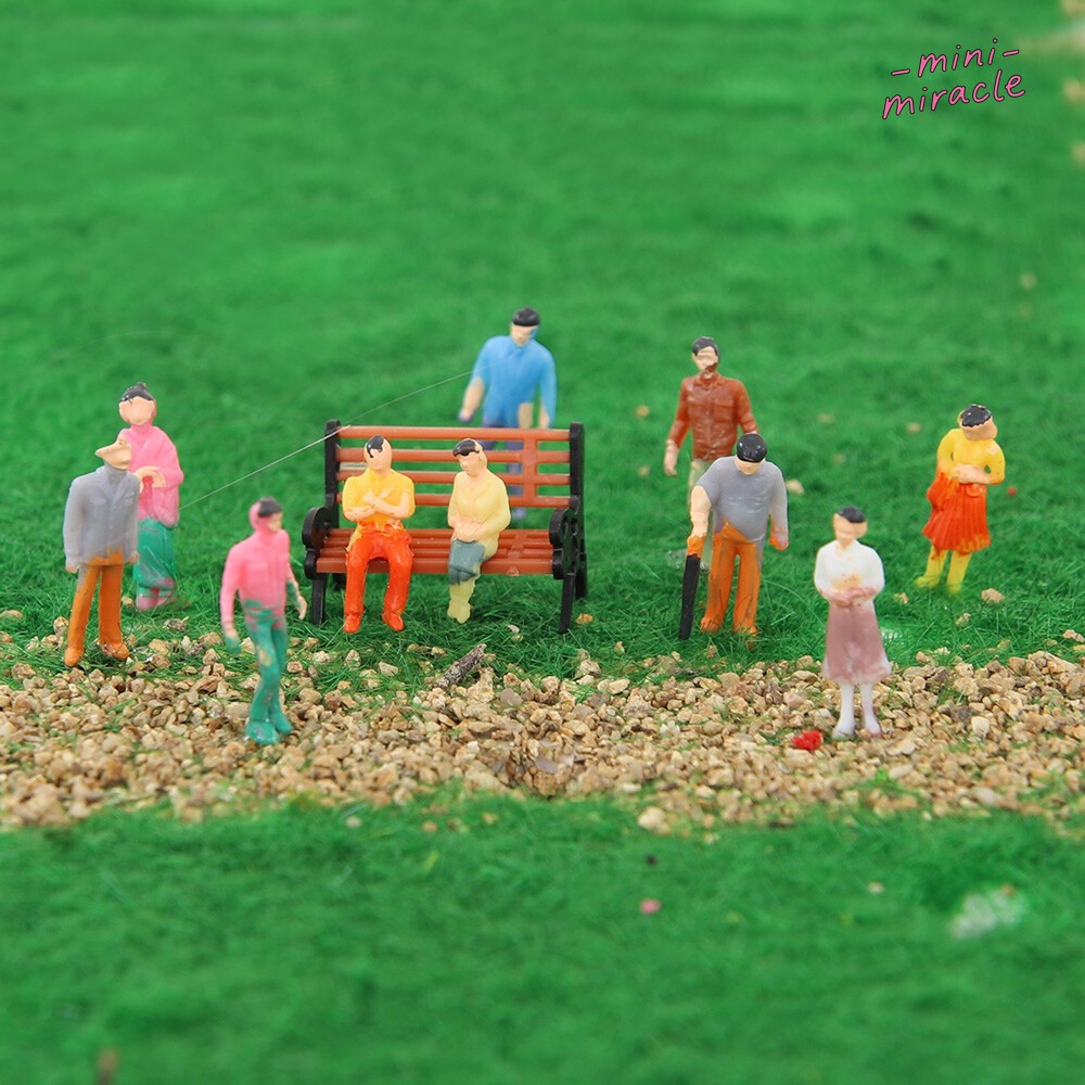 1SET 1:100 Scale Miniature Park Figures Model Railroads Street Scenery Passersby
