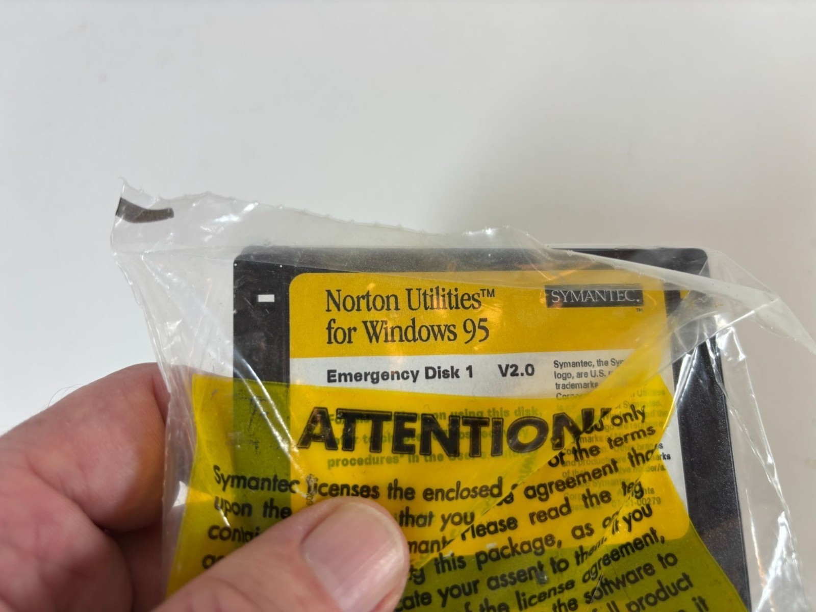 Norton Utilities Emergency Disk V2.0 Windows 95 Sealed Floppy Disk Vintage