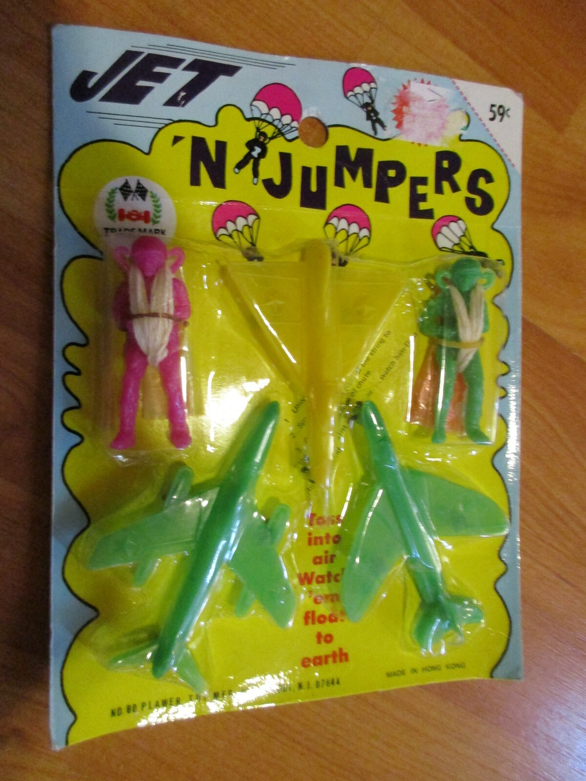 Vintage 60's Plawer Dimestore Toy Paratroopers Jet N Jumpers NOS