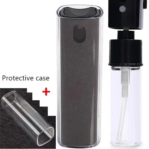 2-in-1 Screen Cleaner Spray & Microfiber Wipe – Portable for Phone/Tablet/PC