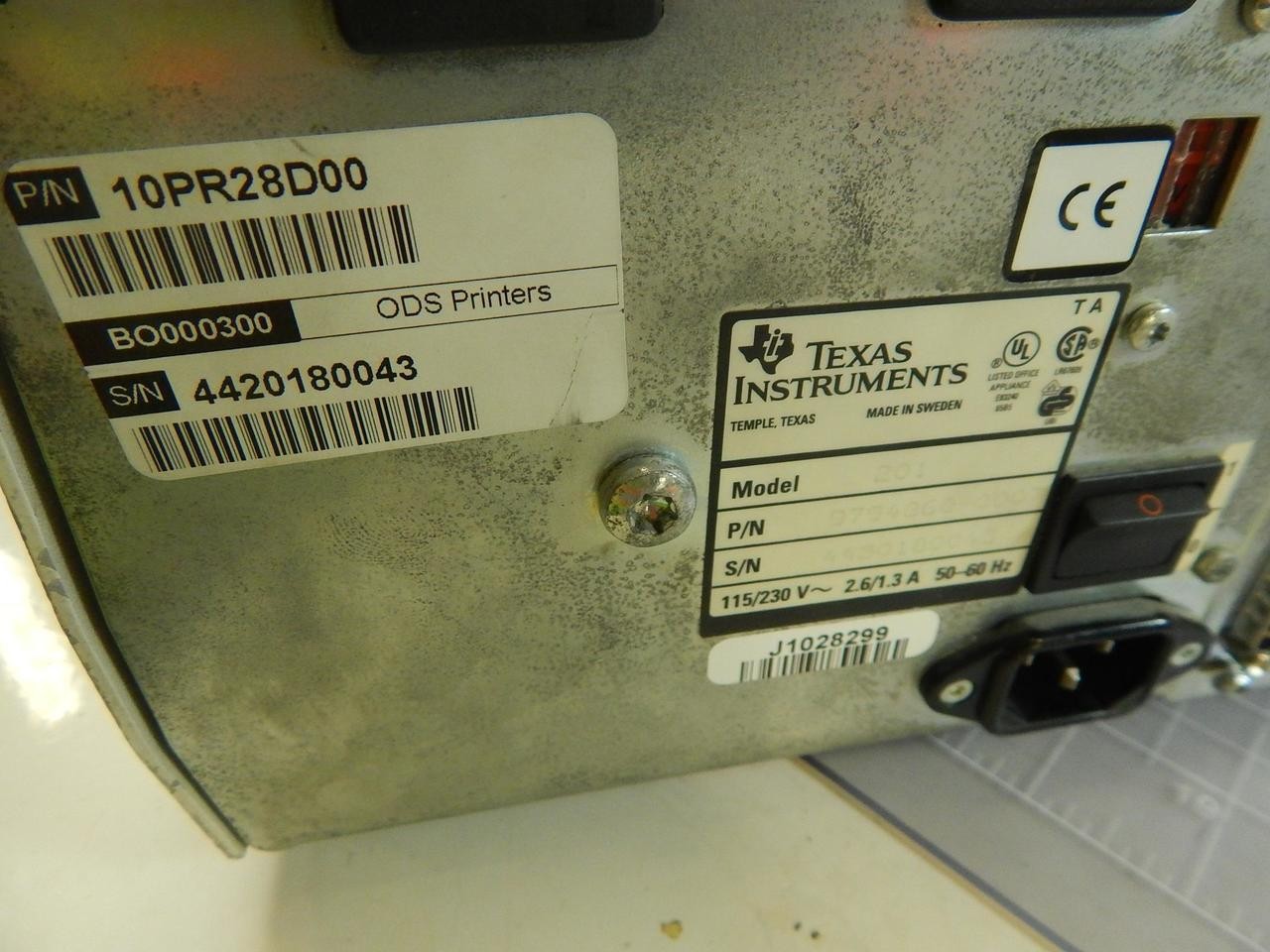 GENICOM 10PR28D00 BT201E PRINTER T95556