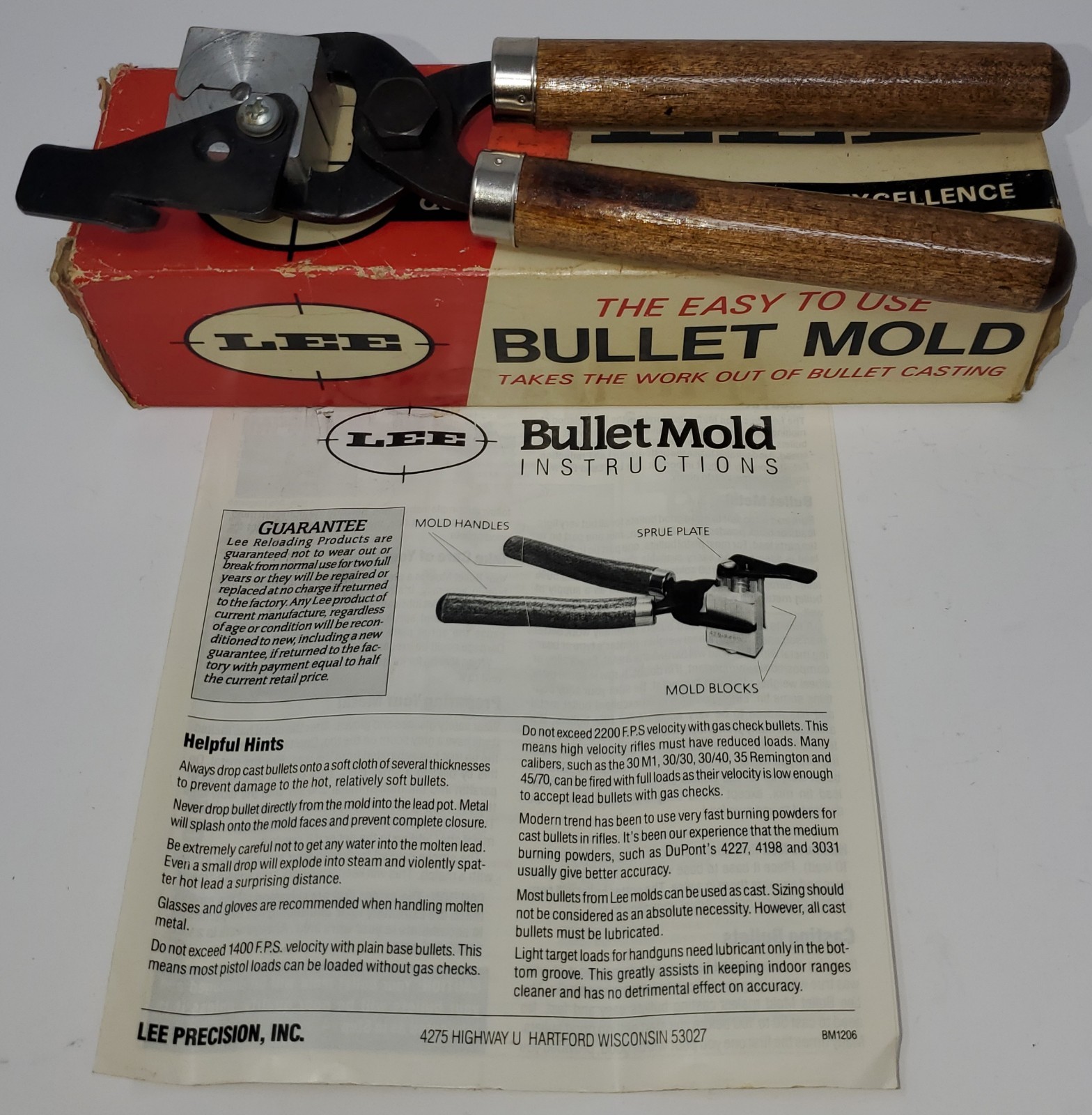 Lee 90408 .311 45gr Single Round Ball Mold Mould - Free Shipping!!!