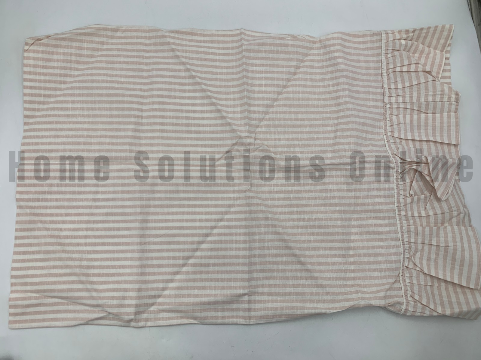 Pottery Barn Kids Emily Meritt Striped Ruffle Pillowcase Rose Standard #J5356