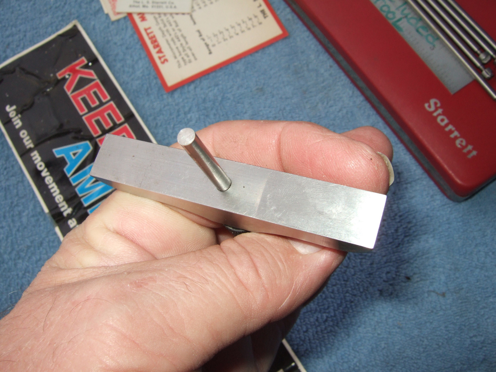 STARRETT 445AZ-6RL 3" BASE DEPTH MICROMETER VINTAGE TOOLMAKER GRIND INSPECTION
