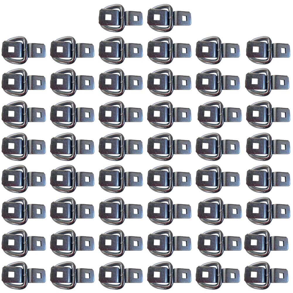 (50) 3/8" Bolt On D Rings For Rope Chain Strap Cable Tie Down Flatbed Trailer