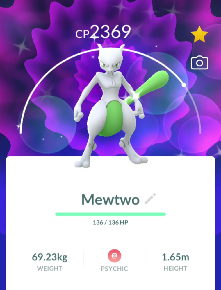 Pokémon Go - Shiny Mewtwo - PTC 80K Stardust