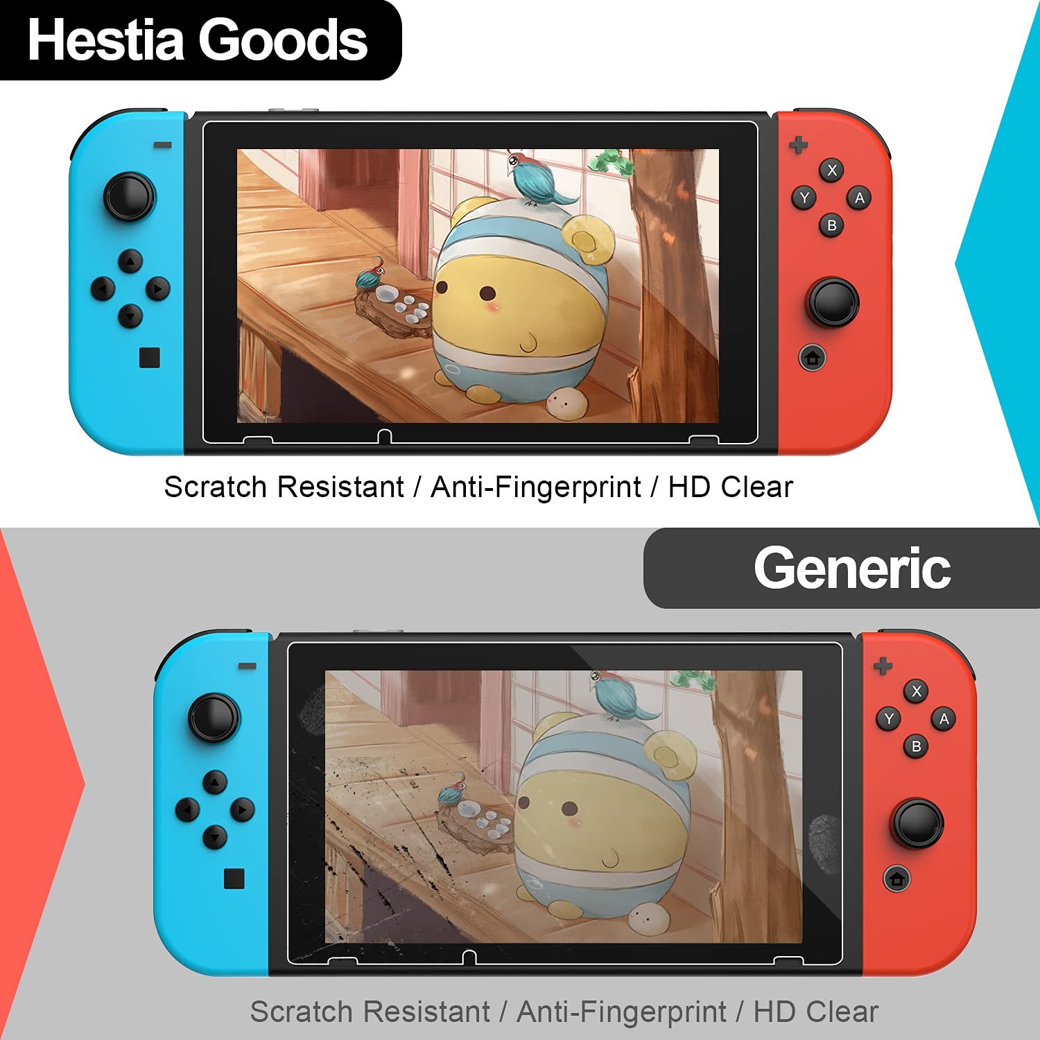 3 Pack Tempered Glass Screen Protector Compatible with Nintendo switch Trans...