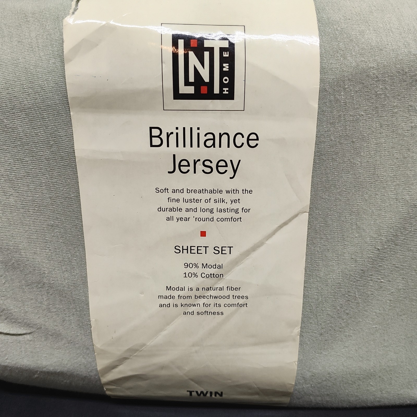 Brilliance Jersey Twin Sheet Set 1 Flat 1 Fitted 1 Case 90%Modal 10%Cotton Sage