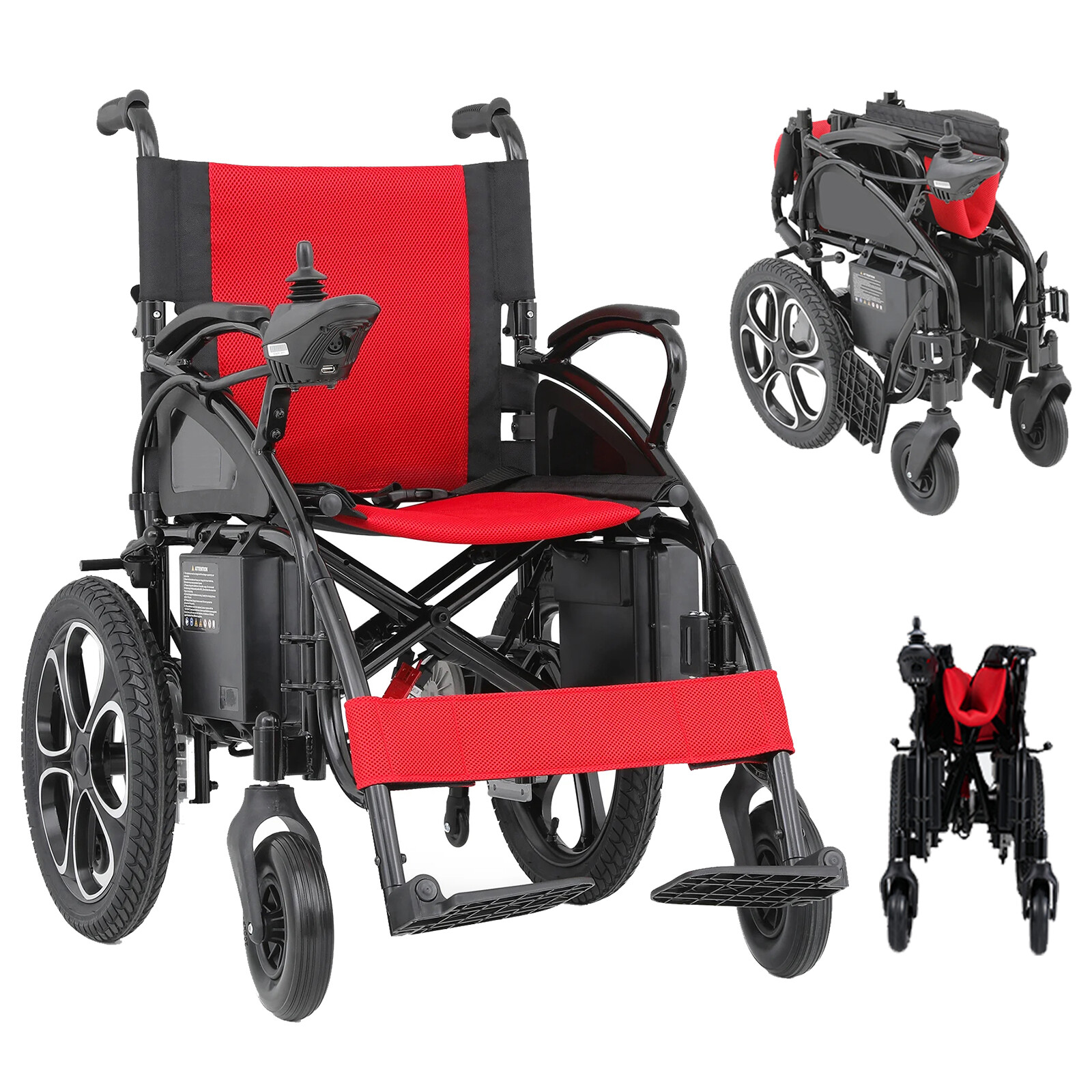 2PCS Battery Folding Electric Wheelchairs Medical Mobility Scooter Home Travel