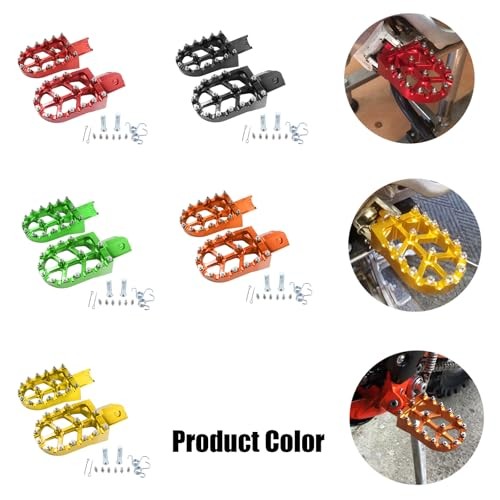 Motorcycle CNC Aluminum Foot Pegs Rests Footpegs for CRF50 (Gold) [Foot Pegs]