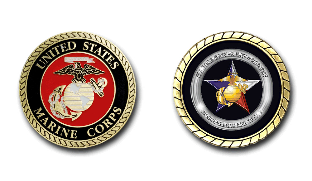 US Marine Corps Detachment Goodfellow Air Force Base Challenge Coin