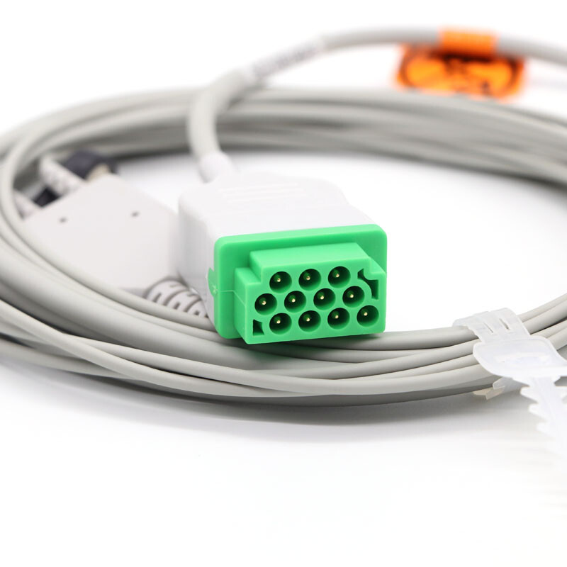 11 pin 3 Leads ECG EKG one-piece ECG Cable Fit For GE-marqutte , Dash PRO 3000