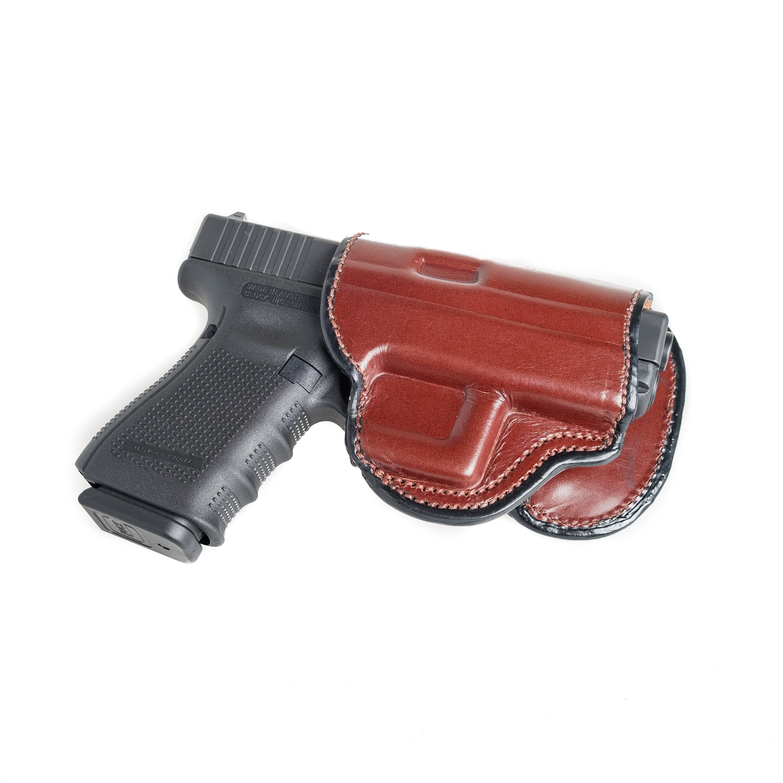 PADDLE LEATHER HOLSTER FOR SIG SAUER P320 COMPACT. OWB PADDLE ADJUSTABLE CANT.