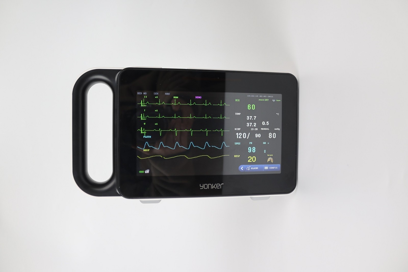 7 Inch Touch Screen Portable Multi-parameter Patient Monitor Vital Signs Monitor