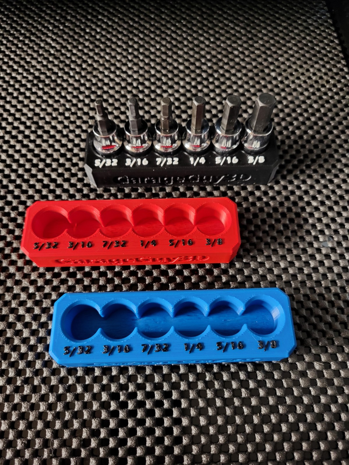 HARBOR FREIGHT SAE 6 Piece Hex Bit Socket Set HOLDER 3/8in Drive #69547
