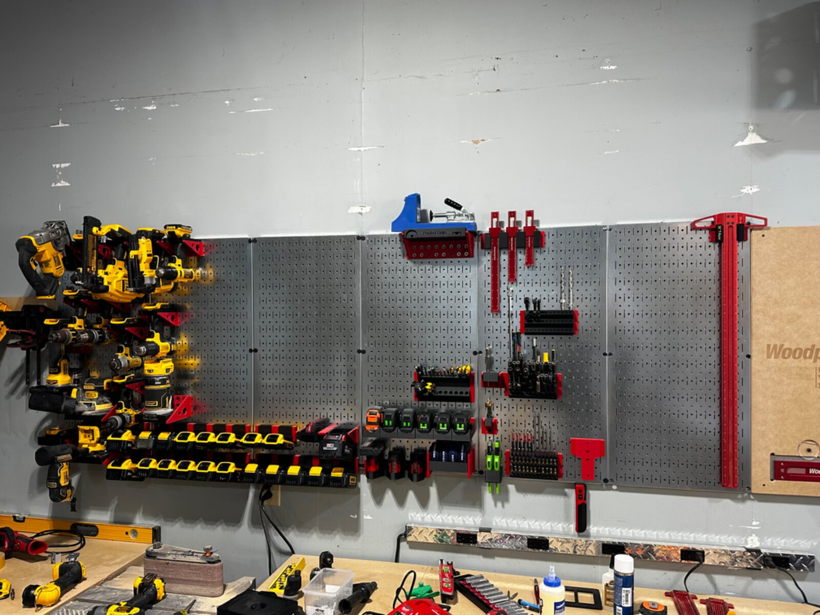 Wall Control Pegboard Accessories Tool Storage Dewalt Milwaukee Makita Tools