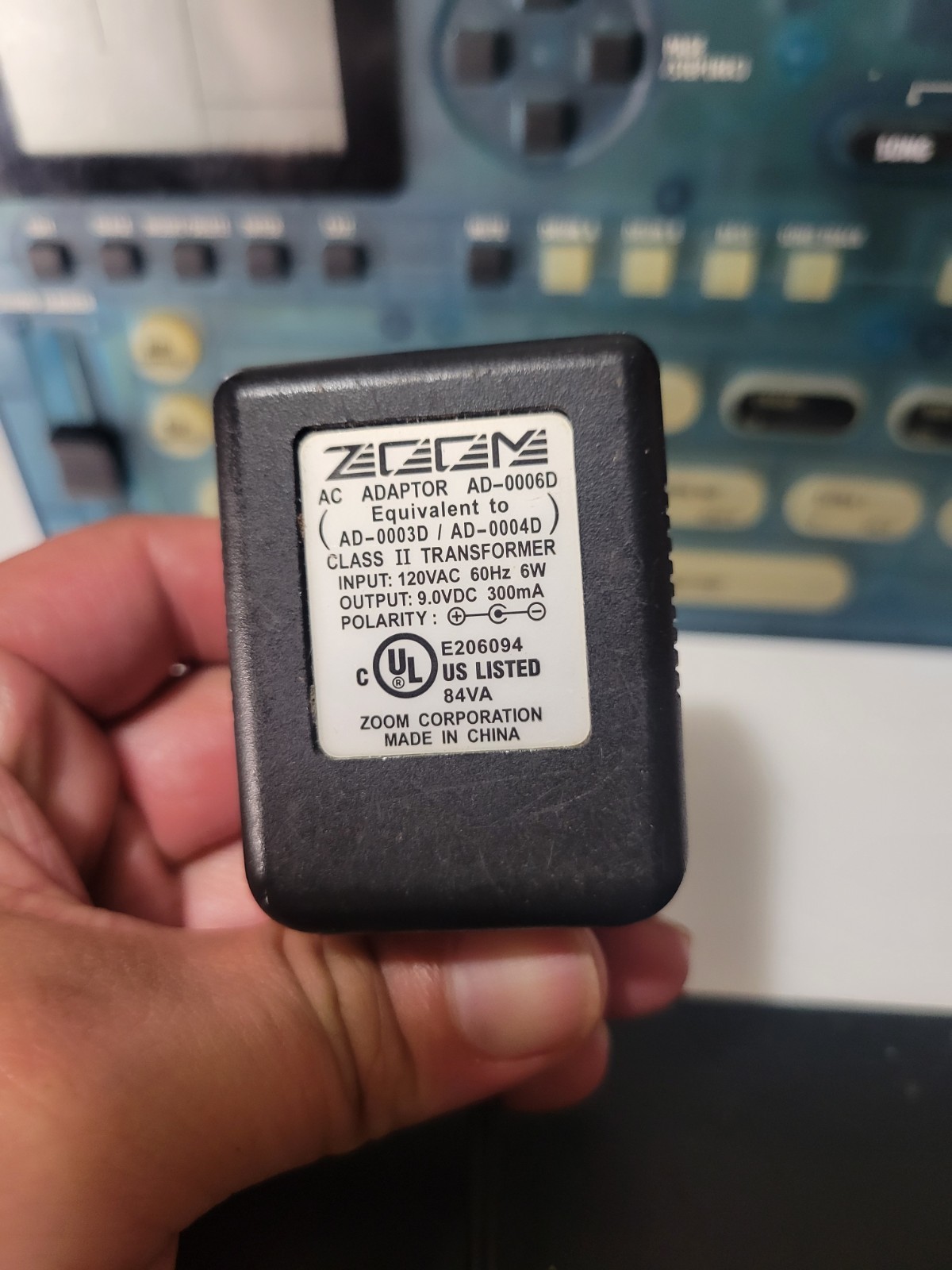 Zoom RhythmTrak RT-323 Drum Machine Clear Blue + AC Adapter TESTED WORKS