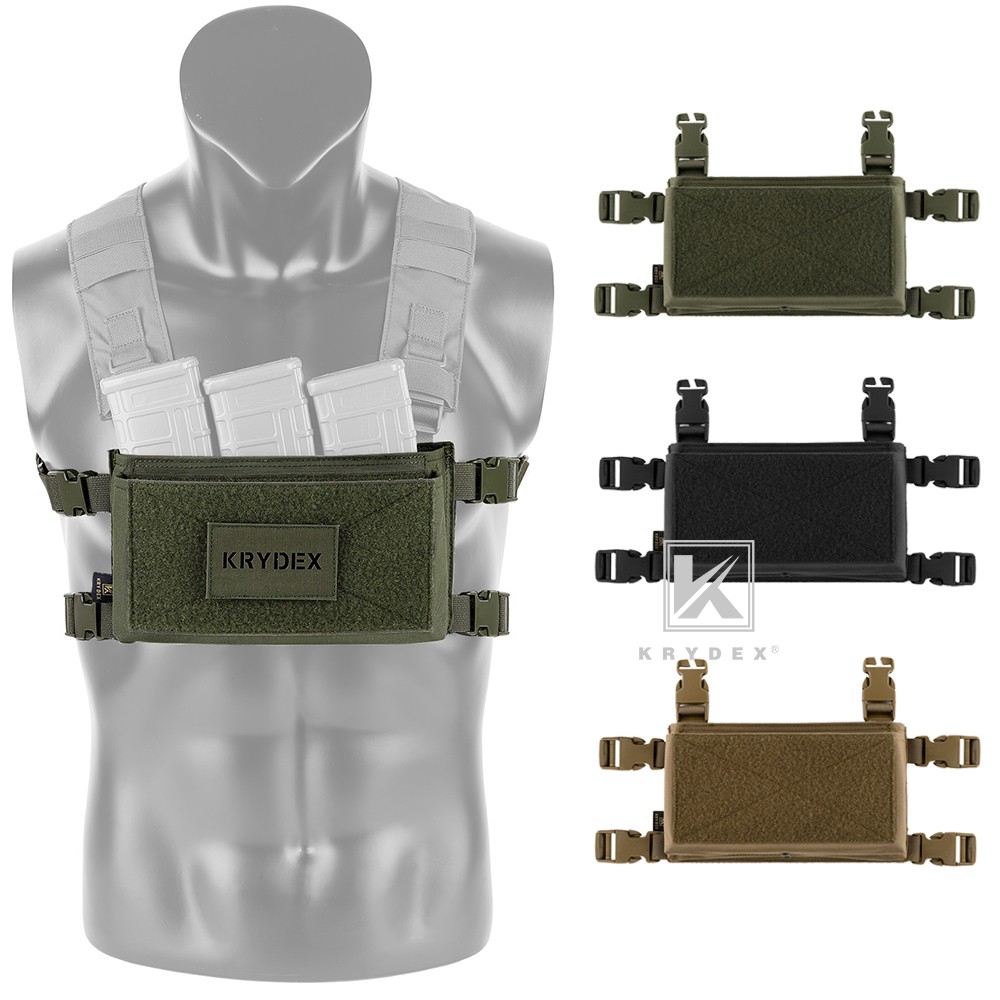 KRYDEX Tactical Placard Holder Front Panel & Removable Buckle for Chest Rig Vest