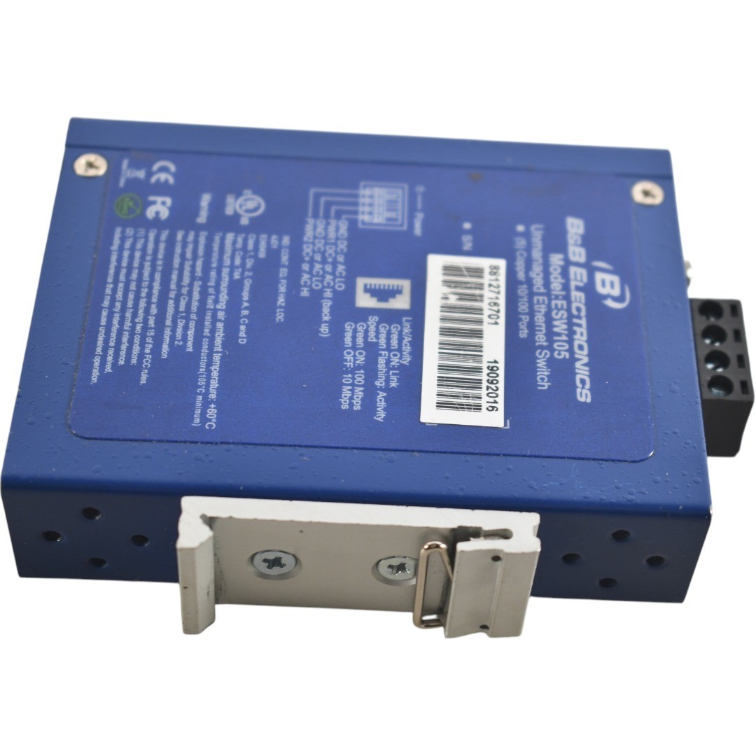 B&B ELECTRONICS MODEL ESW105 UNMANAGED ETHERNET SWITCH