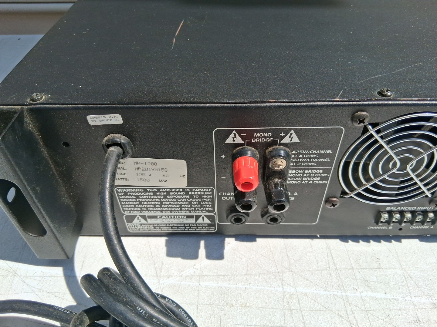 Audio Centron Equinox Amp MP1200 Tested Works