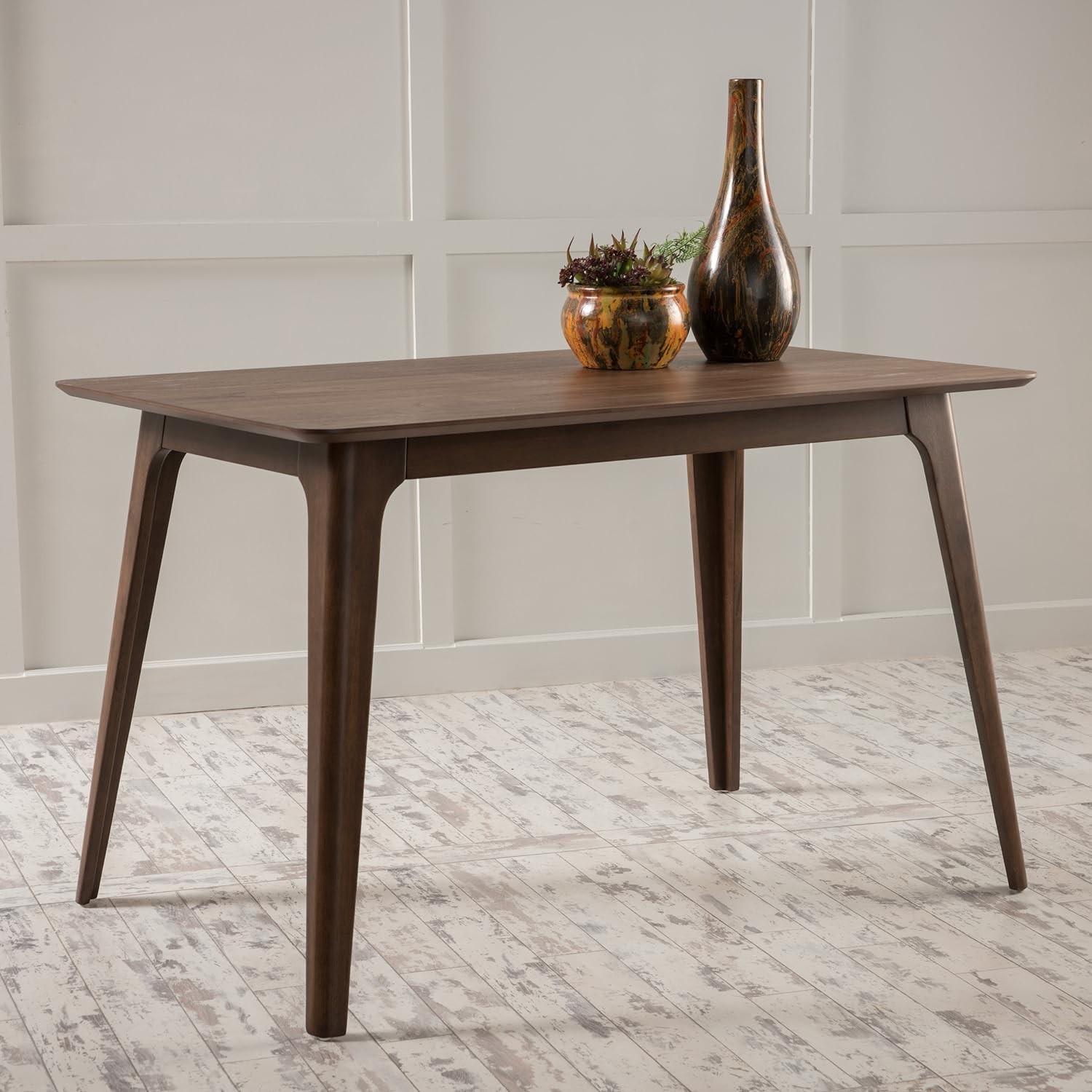 [Video] Dining Table Solid Wood Legs, Walnut