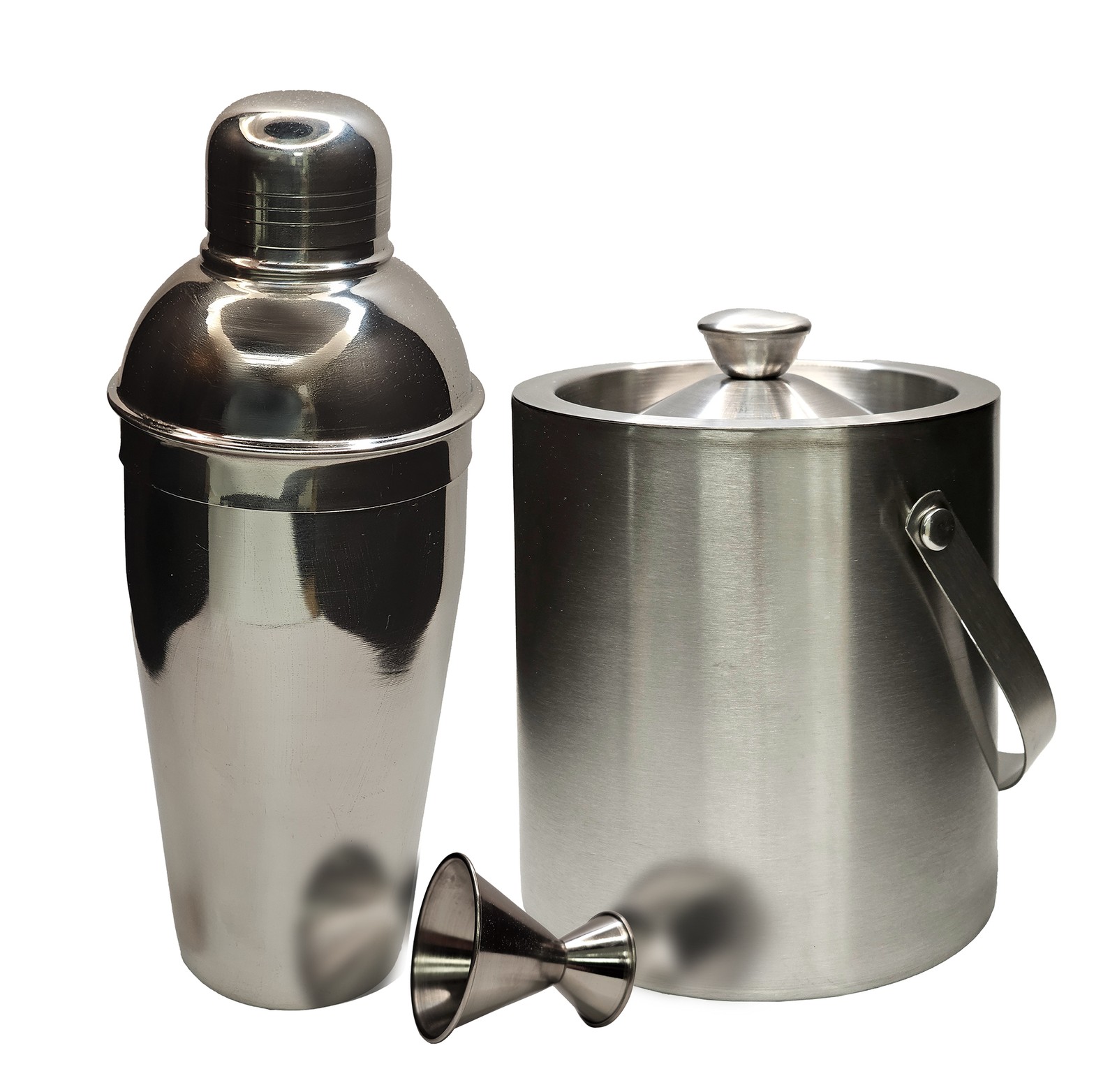 Home Brew Ohio Stainless Steel Cocktail Shaker 750ml, Double Walled Ice Bucket,