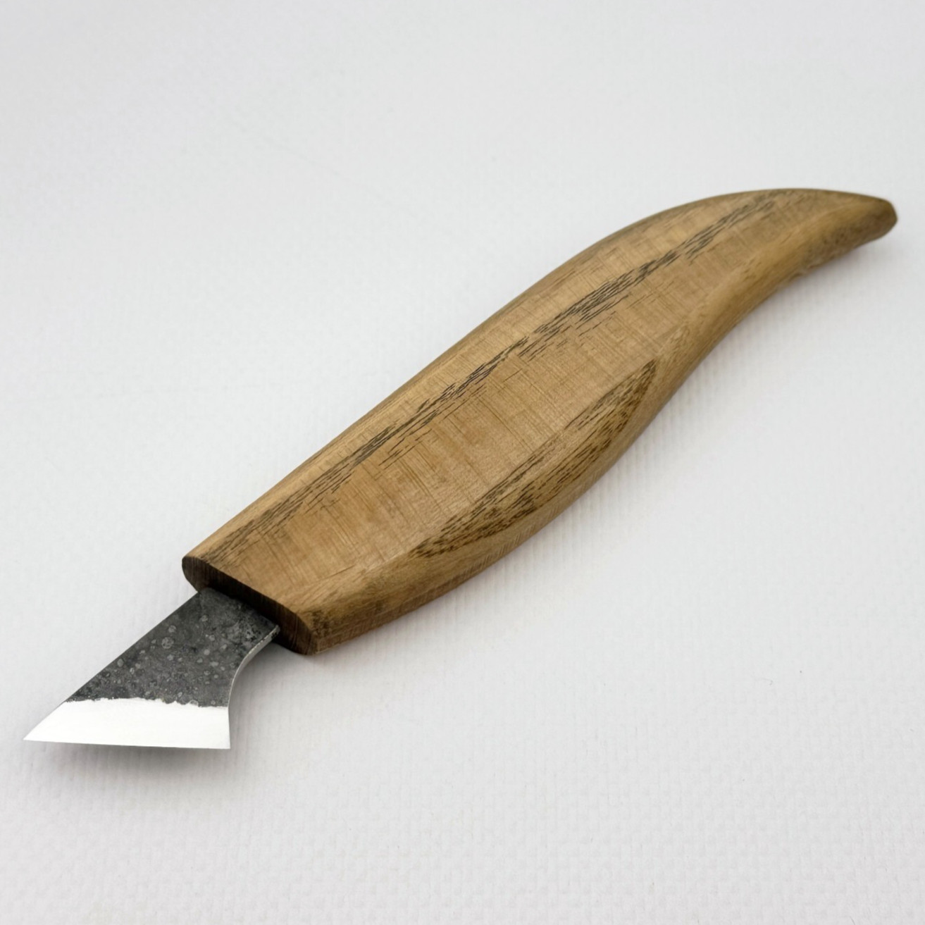 Small Wood Carving Knife – Forged 52100 Steel, Ash Handle, Sharp Detail Tool